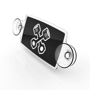 Toll Pass-EZ Pass-Transponder-Holder-Pistons Side