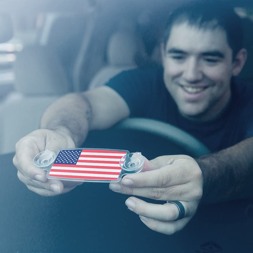 Small Toll Pass / EZ Pass / Transponder Holder - US FLAG
