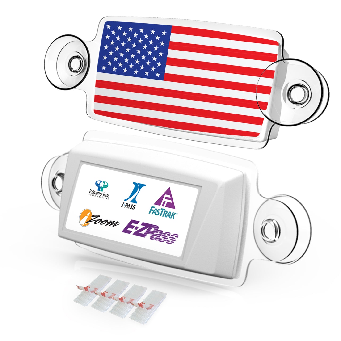 Small Toll Pass / EZ Pass / Transponder Holder - US FLAG