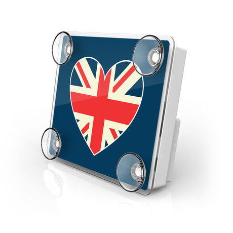Large Toll Pass / EZ Pass / Transponder Holder - UK Heart